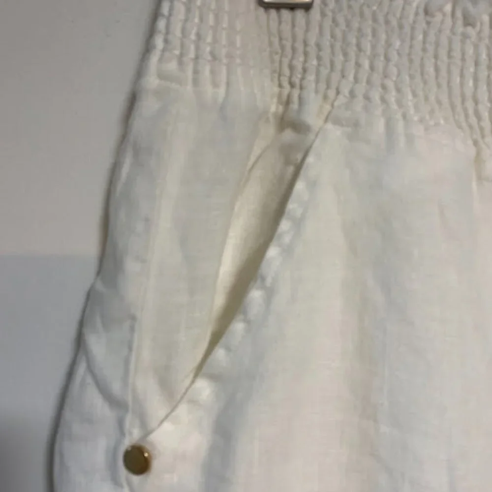 GUESS White Linen Women's Drawstring Relaxed Pants Size S - Picture 5 of 11